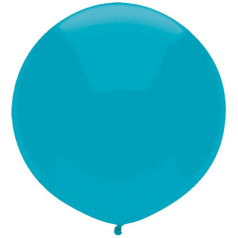 FUN COLOURS ISLAND BLUE 17" ROUND CAR YARD BALLOONS PACK OF 50