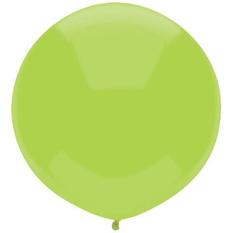 FUN COLOURS KIWI LIME 17" ROUND CAR YARD BALLOONS PACK OF 50