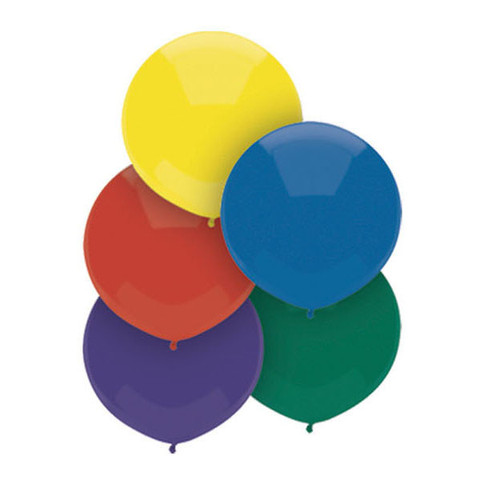 ROYAL RICH ASSORTMENT 17" ROUND CAR YARD BALLOONS PACK OF 50