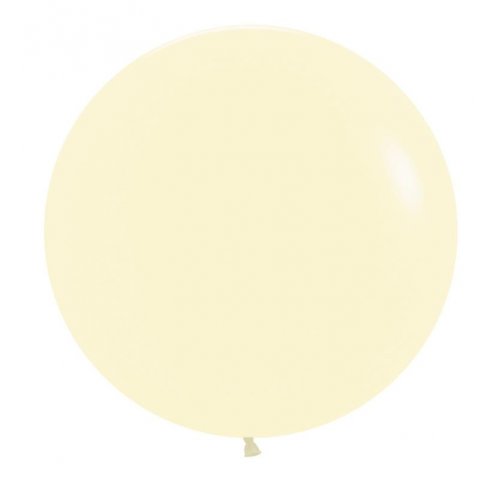 BALLOONS LATEX - 24"/60CM MATTE PASTEL YELLOW - PACK OF 4