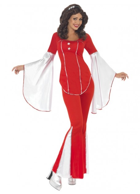 1970'S ABBA RED SUPER TROOPER FEMALE COSTUME