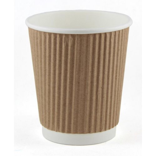 NATURAL ECO HEAVY DUTY RIPPLE COFFEE 200ML CUPS - PACK 25