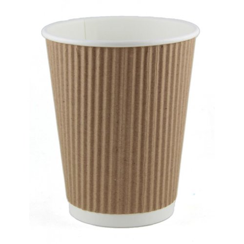 NATURAL ECO HEAVY DUTY RIPPLE COFFEE 354ML CUPS - PACK 25