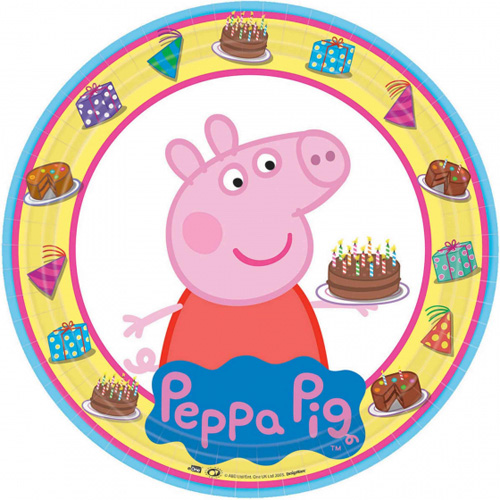 PEPPA PIG DINNER PLATES - PACK OF 8