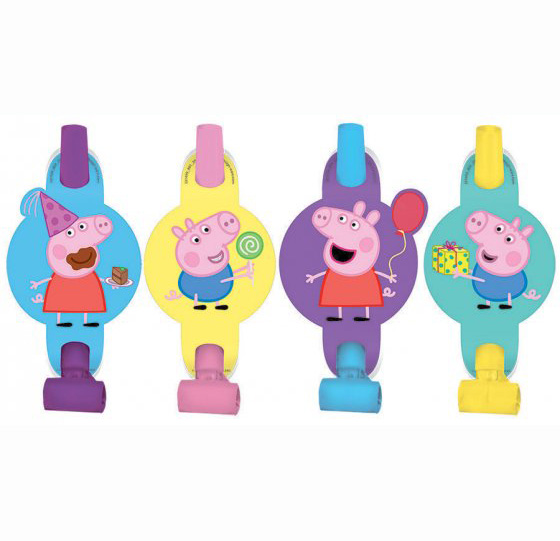 PEPPA PIG MEDALLION BLOWOUTS - PACK OF 8
