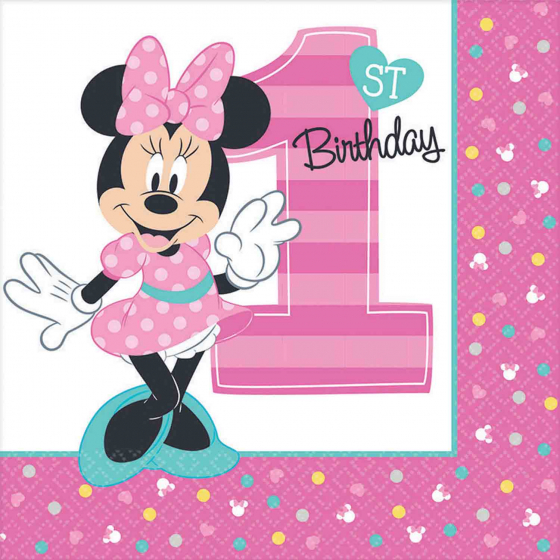 MINNIE MOUSE 'FUN TO BE ONE' NAPKINS - PACK OF 16