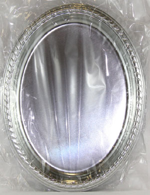 SILVER SERVICE PLATES - BANQUET OVAL PACK 8