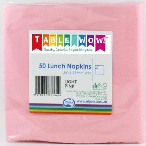 NAPKINS - PALE PINK LUNCH PK 50