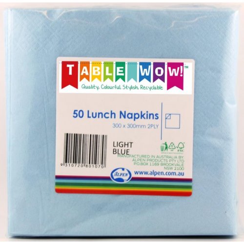 NAPKINS - PALE BLUE LUNCH BULK PACK OF 300