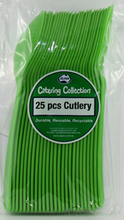 DISPOSABLE CUTLERY - LIME SPOONS PK 25