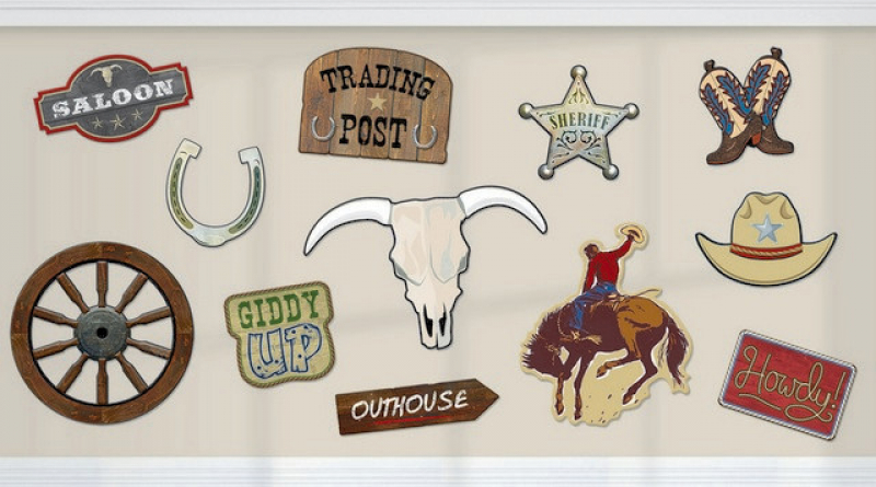 WESTERN CUT OUTS VALUE PACK OF 12