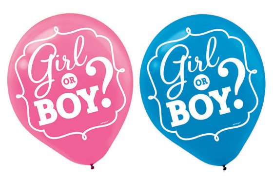 BALLOONS LATEX - BOY OR GIRL PACK OF 15