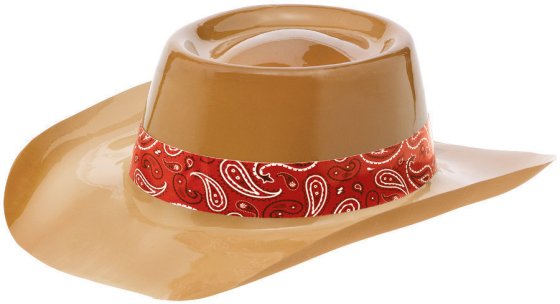 COWBOY HAT WESTERN - BROWN WITH RED PAISLEY BAND