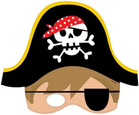 PIRATE HAT - LITTLE PAPER MASKS - PACK OF 8
