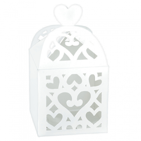 PARTY FAVOUR BOXES - WHITE LANTERN SHAPE PACK OF 50