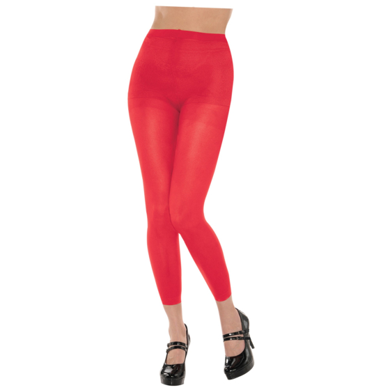 TIGHTS - ADULT FOOTLESS RED TIGHTS