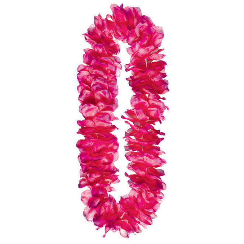HAWAIIAN FLOWER LEI LUSCIOUS MAHALO PINK BULK - PACK OF 24