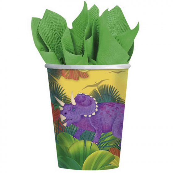 DINOSAUR PARTY CUPS - PACK OF 8