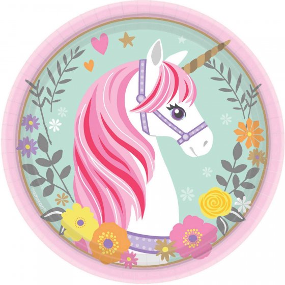 MAGICAL UNICORN LUNCH PLATES - PACK OF 8