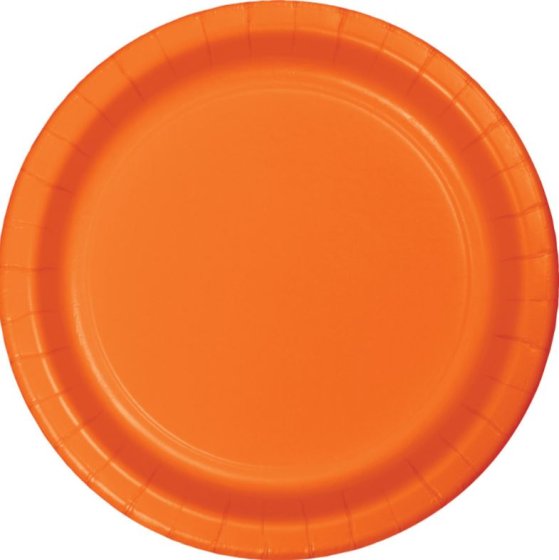 DISPOSABLE DINNER PAPER PLATE - SUNKISSED ORANGE PACK OF 24