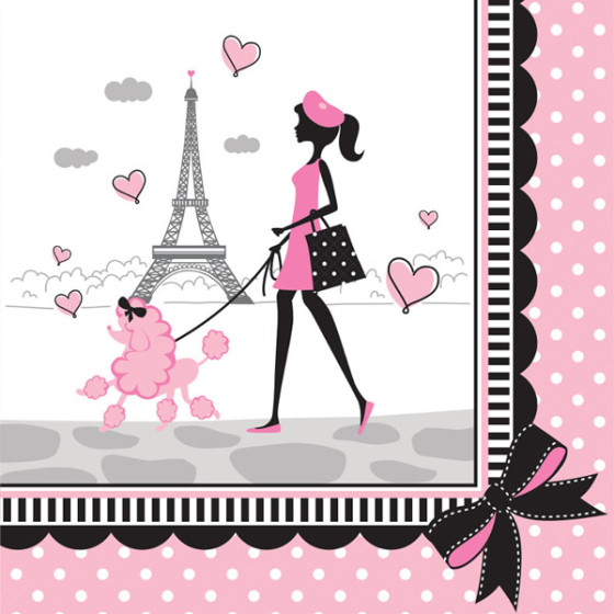 DAY IN PARIS LUNCH NAPKINS - PACK OF 18