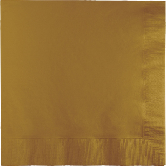 NAPKINS - GOLD METALLIC LUNCH PACK 50