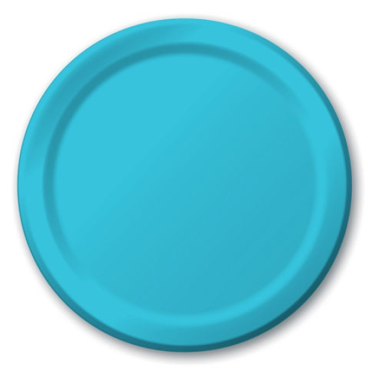 DISPOSABLE DINNER PAPER PLATE - BERMUDA BLUE PACK OF 24
