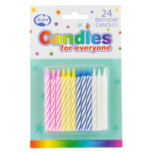 SPIRAL CANDLES - PACK OF 24