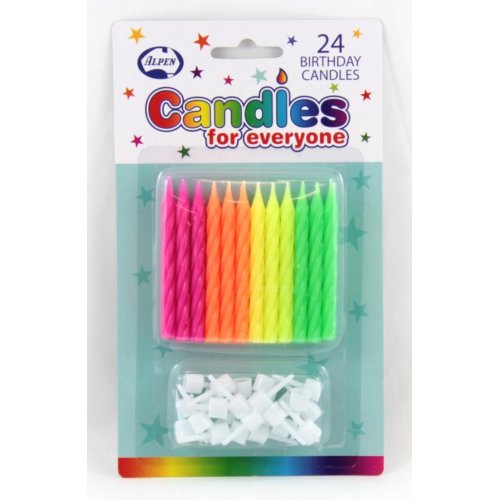 NEON CANDLES - PACK OF 24