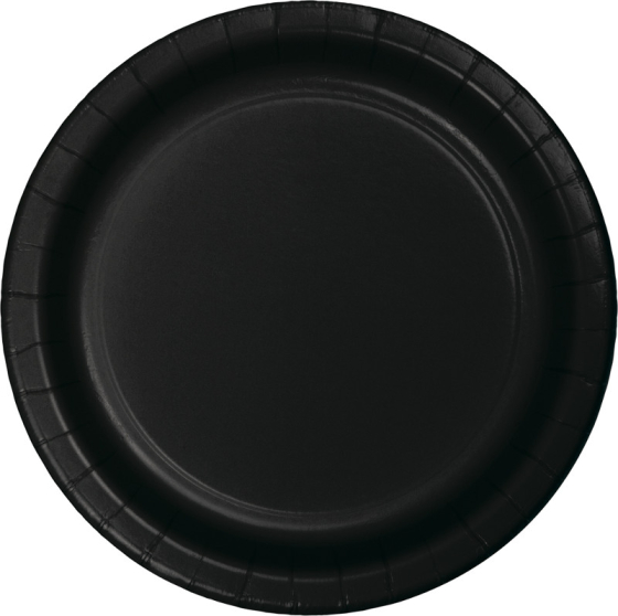DISPOSABLE DINNER PAPER PLATE - BLACK PACK OF 24