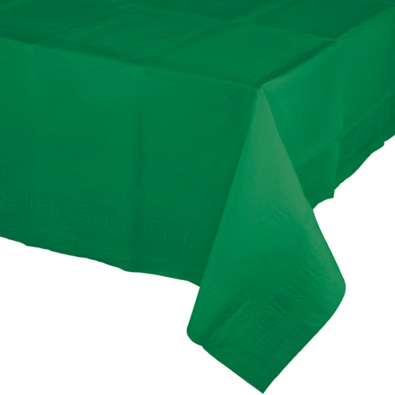 DISPOSABLE TABLECOVER - RECTANGULAR EMERALD GREEN PLASTIC