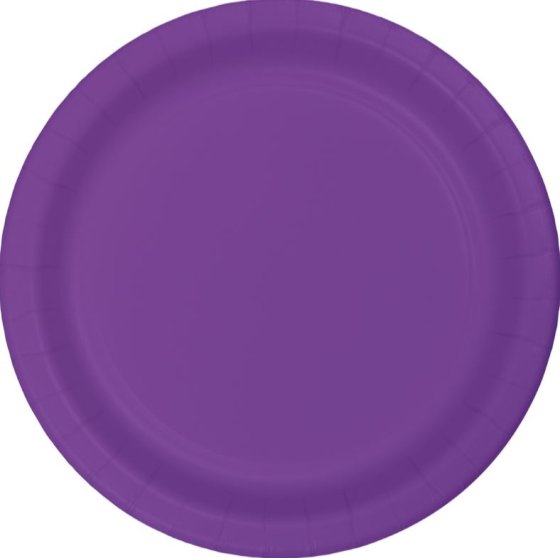DISPOSABLE DINNER BANQUET SIZE PAPER PLATE - AMETHYST/PURPLE PACK 24