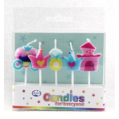 PRINCESS CANDLES - PACK OF 5