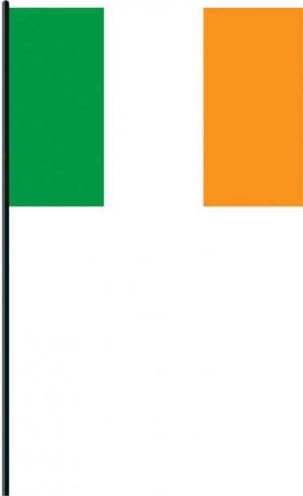 IRISH FLAG ON STICK FABRIC & PLASTIC