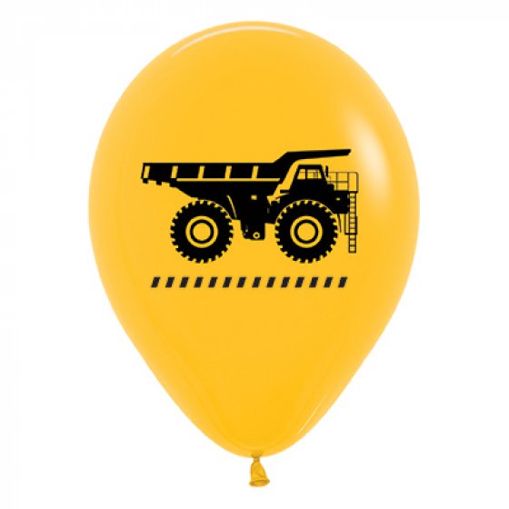 BALLOONS LATEX - CONSTRUCTION YELLOW PACK OF 6
