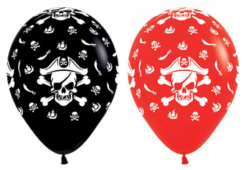 BALLOONS LATEX - LITTLE PIRATE PACK OF 12