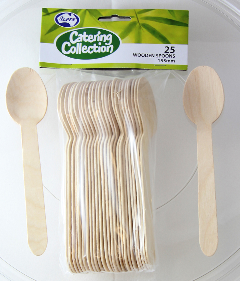 NATURAL ECO PINE SPOONS - PACK OF 25