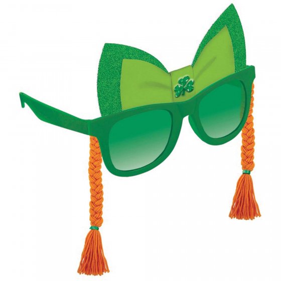 ST PATRICK'S DAY SUNGLASSES WITH BRAIDS