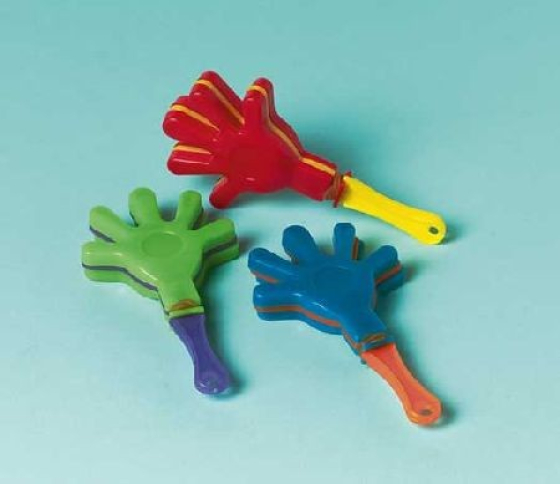 PARTY FAVOURS - MINI HAND CLAPPERS - PACK OF 12
