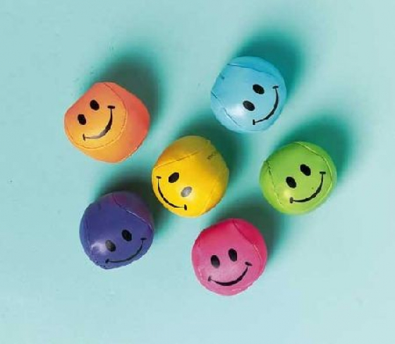 PARTY FAVOURS - SMILEY SPORTS BALLS PACK OF 12