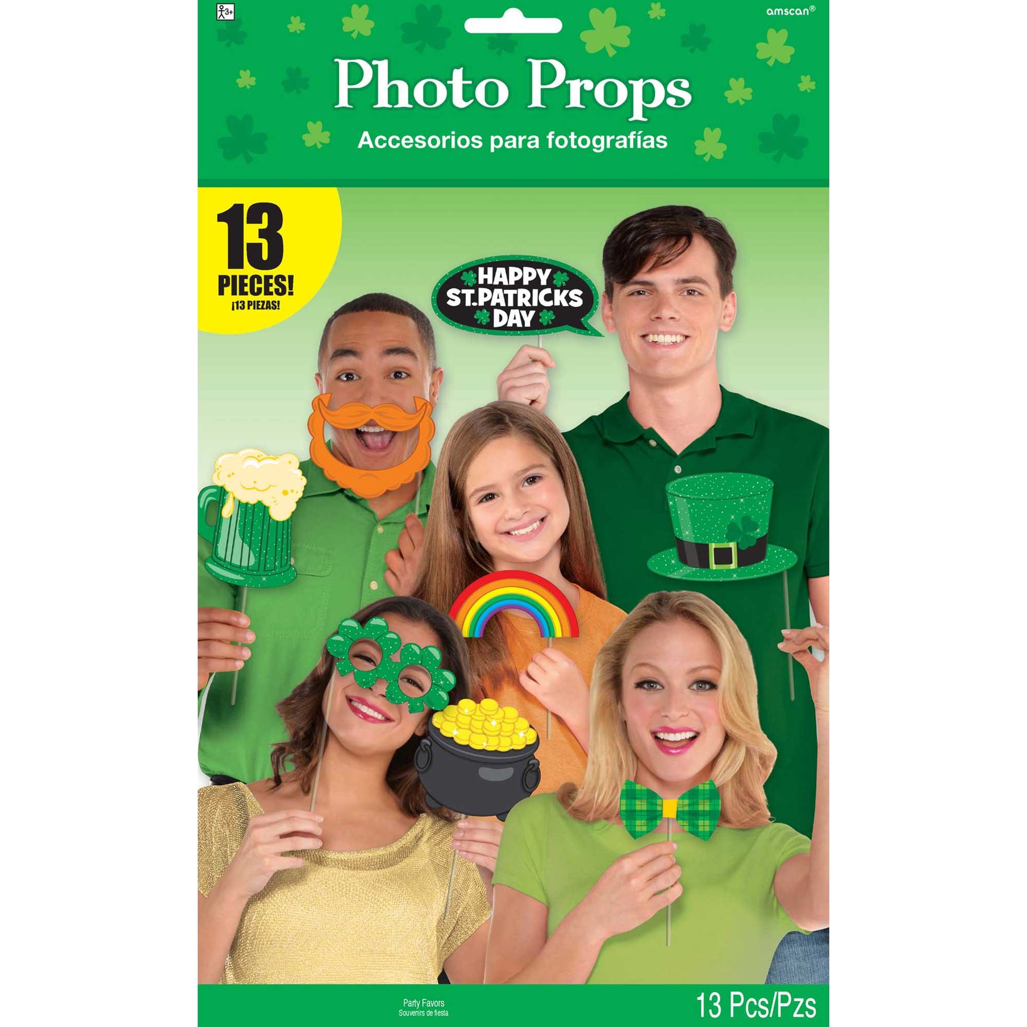 SELFIE PHOTO BOOTH PROPS - ST PATRICK'S DAY PACK OF 13