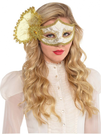 Mask - Gold Parisian Venetian Style - Party Supplies Online - Australia ...