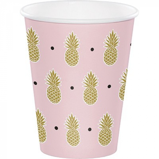 BRIDAL SHOWER PINEAPPLE CUPS - PACK OF 8
