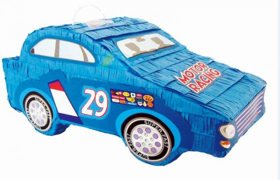 PINATA - BLUE RACE CAR