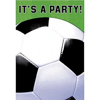 SOCCER INVITATIONS PACK OF 8