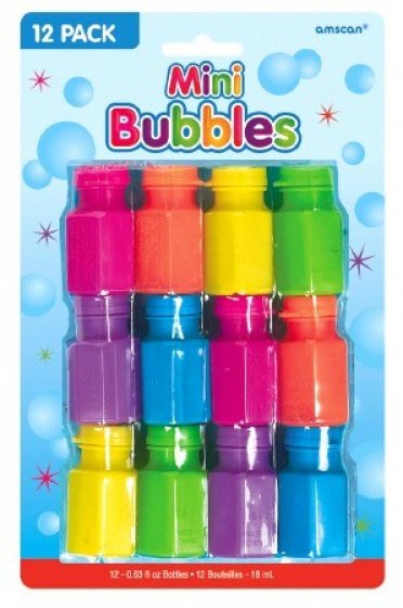 PARTY LOOT BAG BUBBLES PACK OF 12
