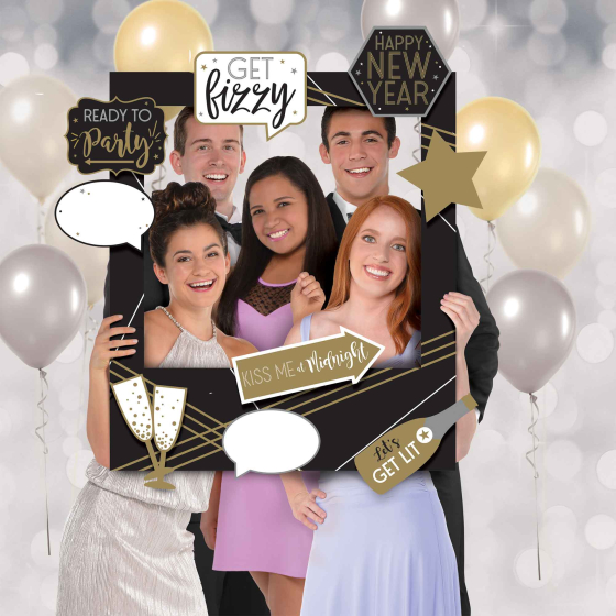 SELFIE PHOTO BOOTH PROPS - NEW YEARS EVE GIANT CUSTOMISABLE KIT