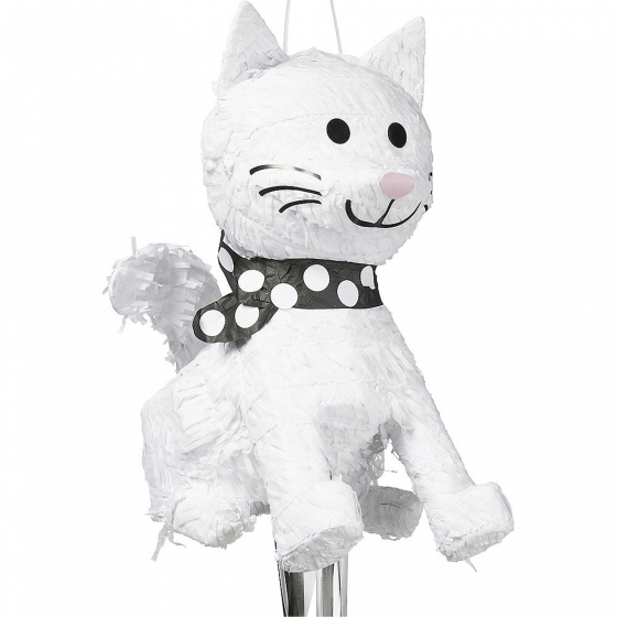PINATA - WHITE CAT 3D PULL STRING