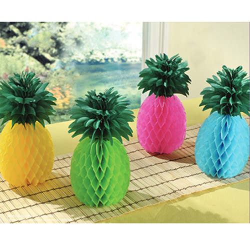 HONEYCOMB PINEAPPLE TABLE CENTREPIECES - PACK OF 4