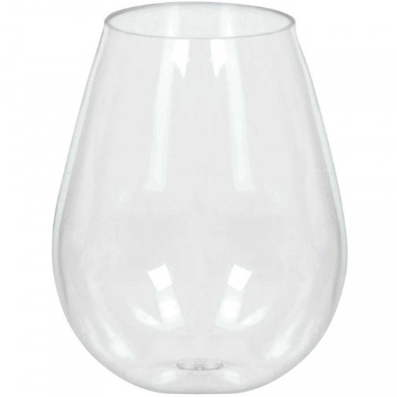 PREMIUM MINI CATERING STEMLESS PLASTIC WINE GLASSES - PACK OF 10